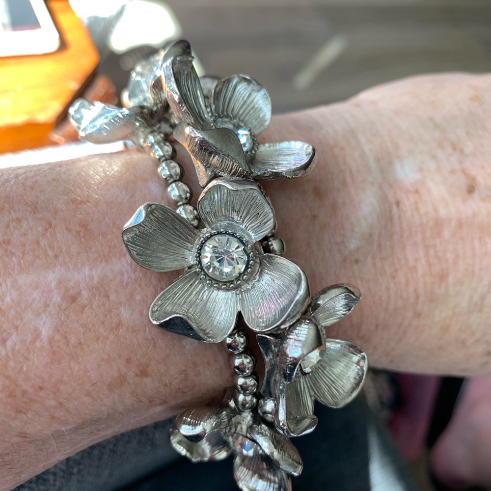 Natasha Silver Stretch Bracelet